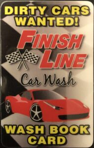 Finish Line Car Wash - Wash Book Card